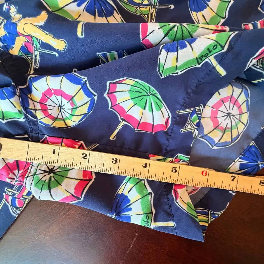 Polo Ralph Lauren Traveler Classic Swim Trunk 5.75 XL Umbrella Bear logo lined